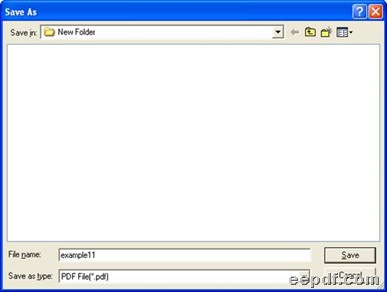 Dialog box for selecting objective folder