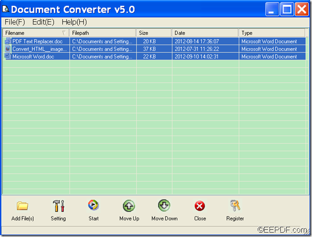 convert HTML,TEXT,Word document to image with EEPDF Document Converter Professional
