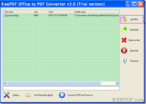convert image, Office to PDF with EEPDF Office to PDF Converter
