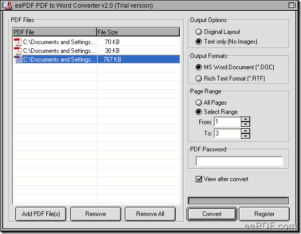 convert pdf to word in PDF to Word Converter
