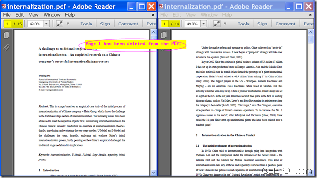 comparation effect between source PDF and split PDF