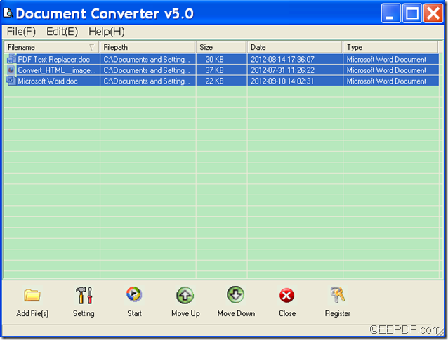 convert WordWord, HTML to PDF in batch 