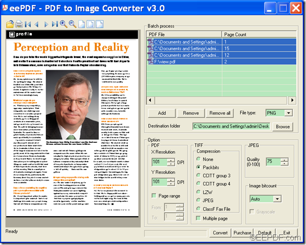 convert PDF to image with EEPDF PDF to Image Converter