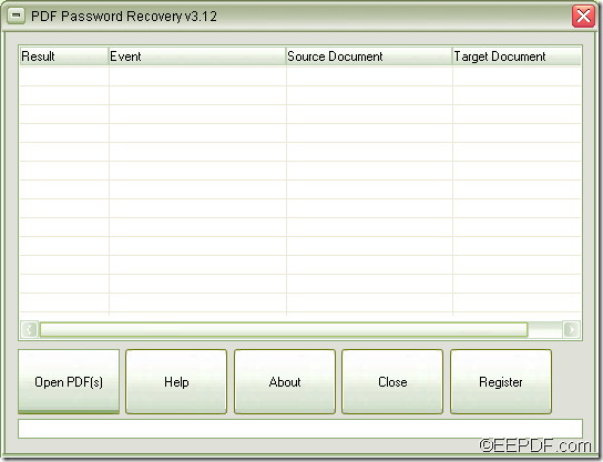 crack PDF password  with EEPDF PDF Password Recovery