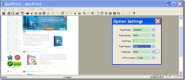 create PDF by virtual printer with EEPDF Document Converter Professional