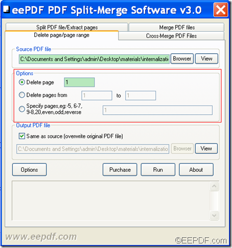 split PDF with EEPDF PDF Split Merge