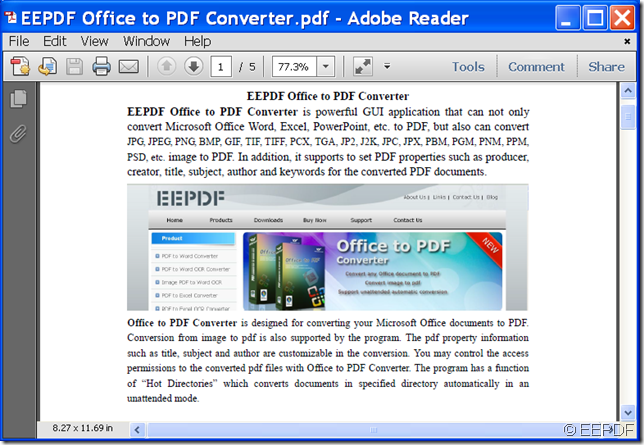 output PDF document